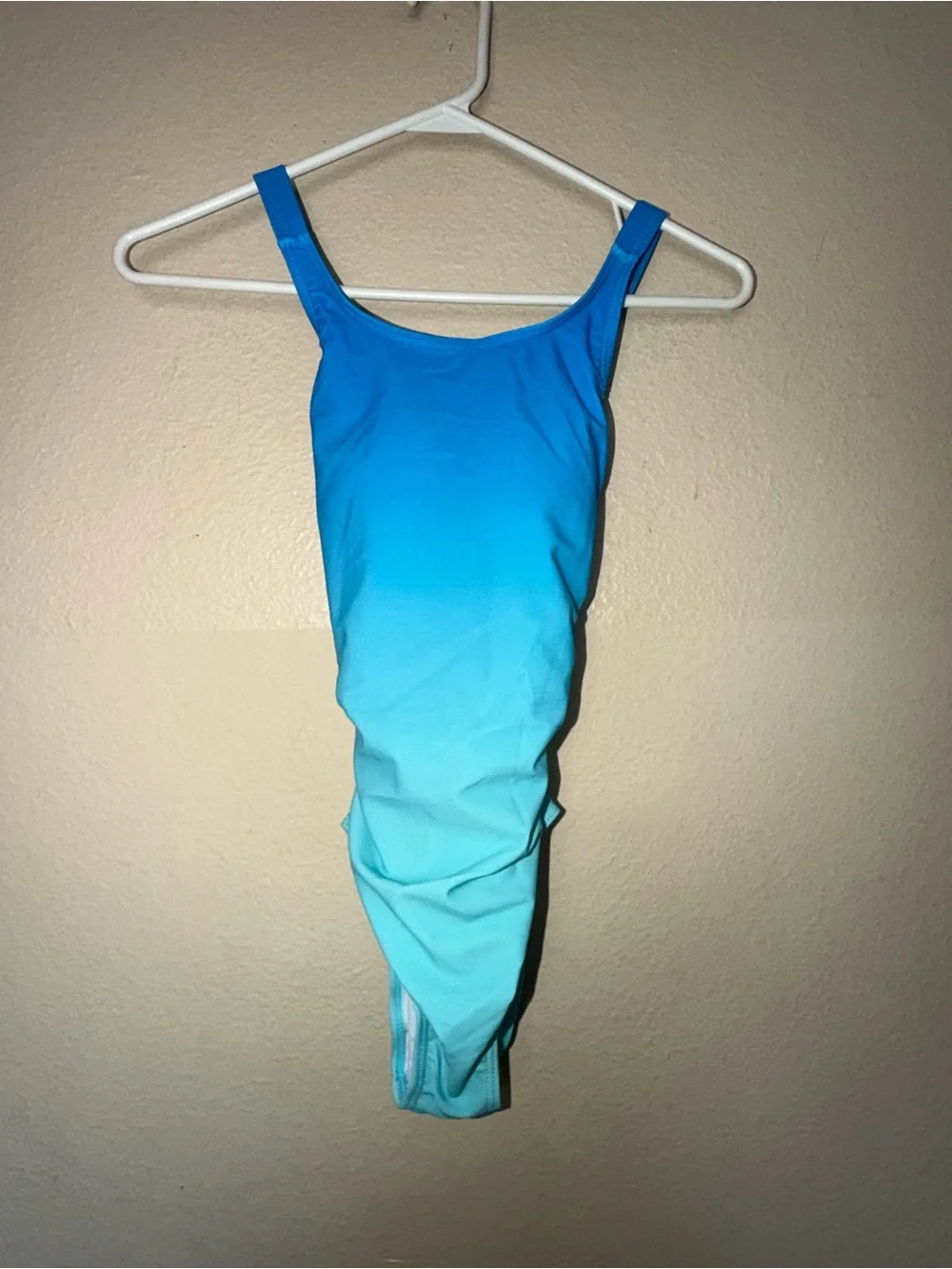 New Girls' Blue Ombre One-Piece Swimsuit